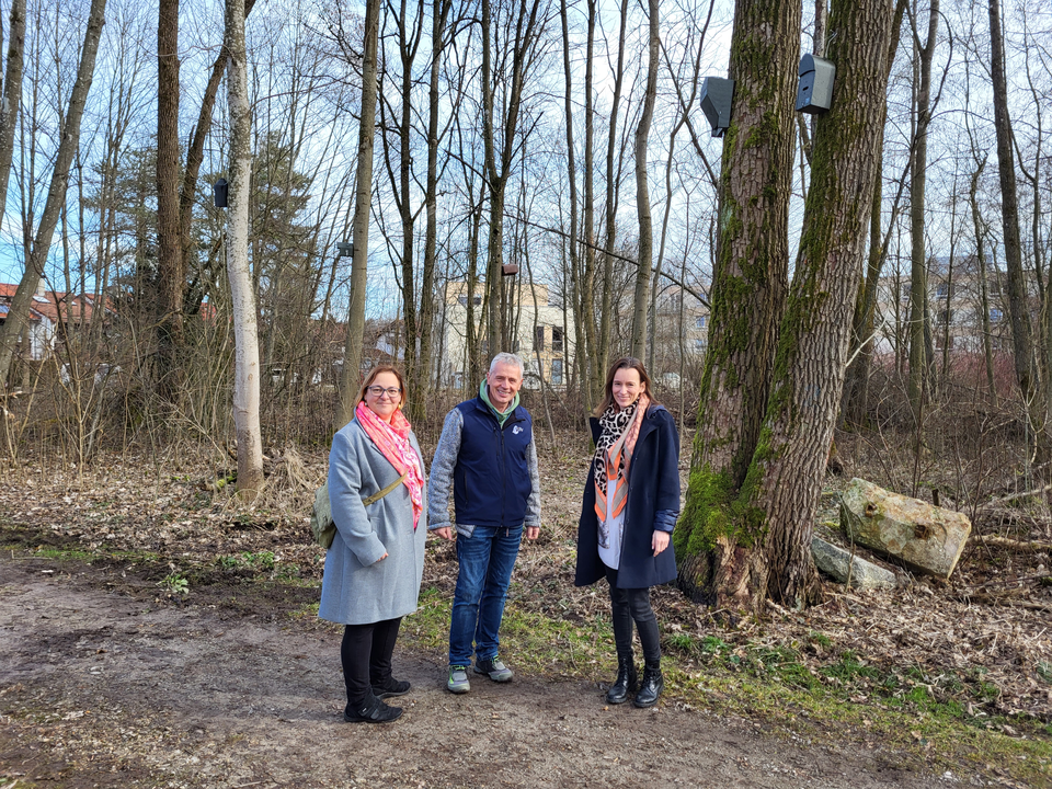 Beim vor Ort Termin mit dem Landesbund für Vogel- und Naturschutz  | © Stadt Geretsried