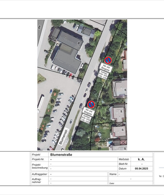 Der Beschilderungsplan zeigt die Hol- und Bringzone an der Freien Waldorfschule Isartal | © Stadt Geretsried
