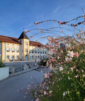 Rathaus Geretsried | © Stadt Geretsried Rathaus Geretsried mit blühenden Blumen | © Stadt Geretsried