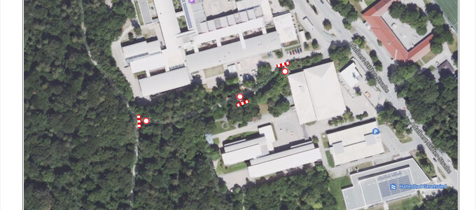 Straßenkarte zeigt gesperrten Radweg | © Stadt Geretsried