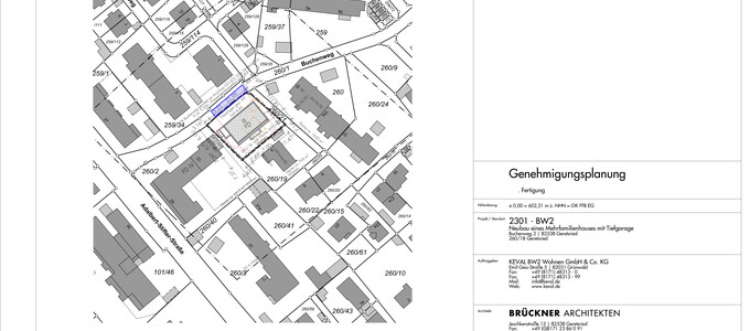 Straßenkarte zeigt den gesperrten Bereich im Buchenweg | © Stadt Geretsried