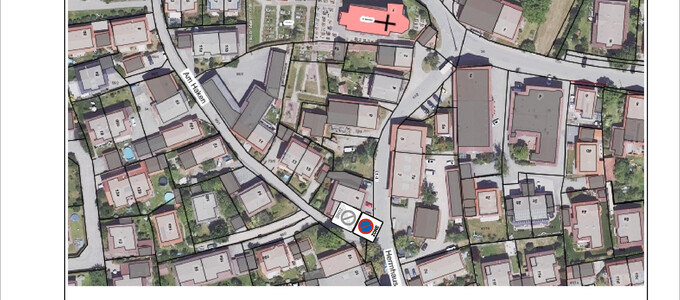 Der Plan zeigt, wo die eingeschränkte Halteverbotszone eingerichtet wurde | © Stadt Geretsried