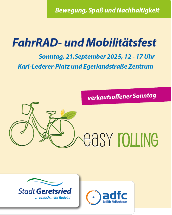 Plakat Mobilitätsfest | © Stadt Geretsried