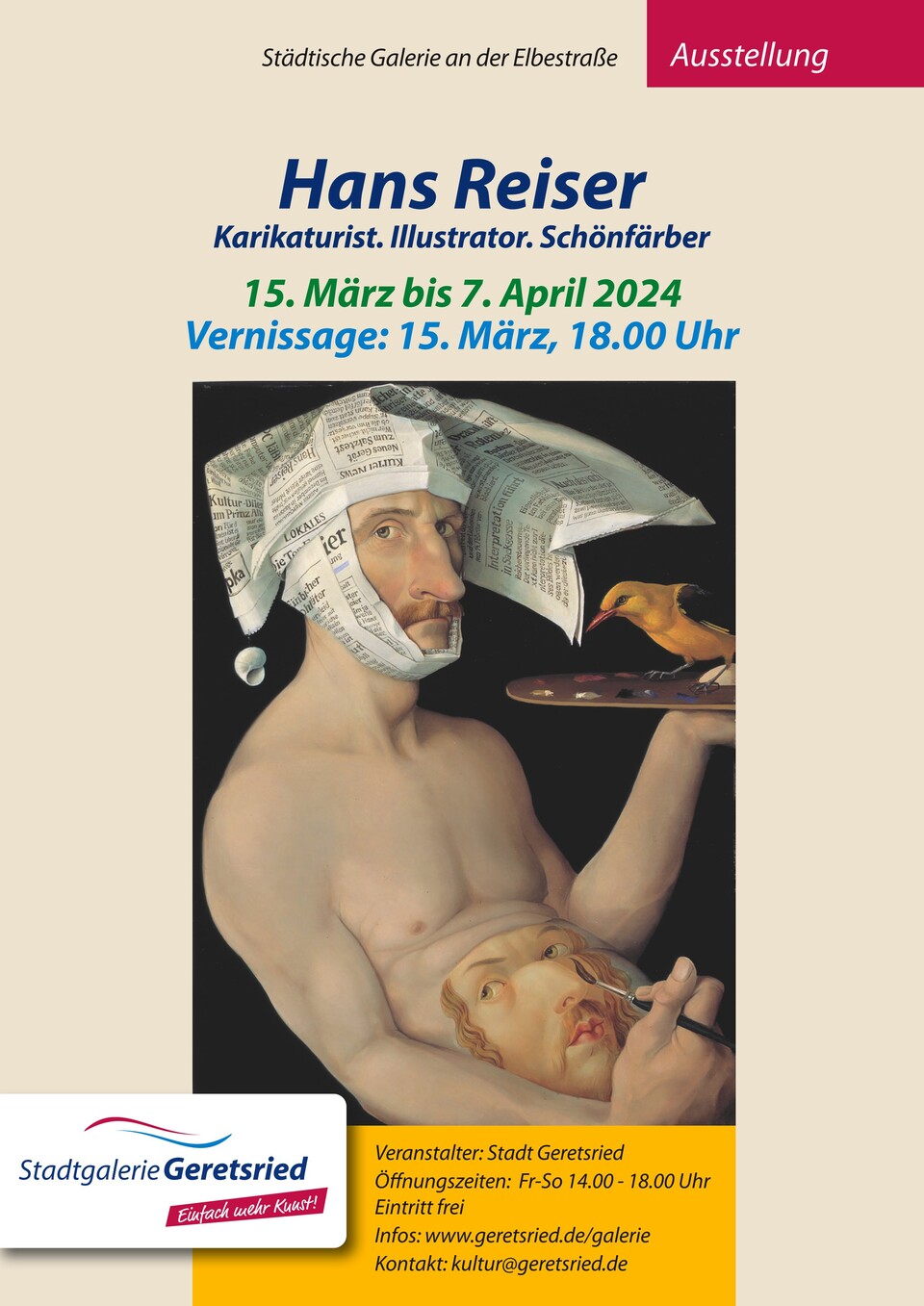 Plakat zur Ausstellung in der Städtischen Galerie