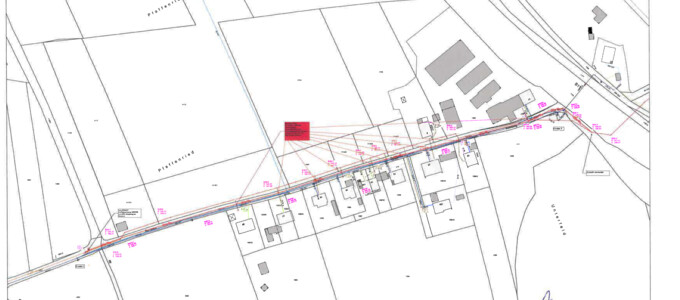 Der Bauplan zeigt die gesperrten Abschnitte im Ortsteil Buchberg | © Stadt Geretsried