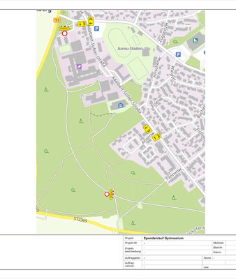 Verkehrszeichenplan | © Stadt Geretsried Verkehrszeichenplan zeigt den gesperrten Radweg | © Stadt Geretsried