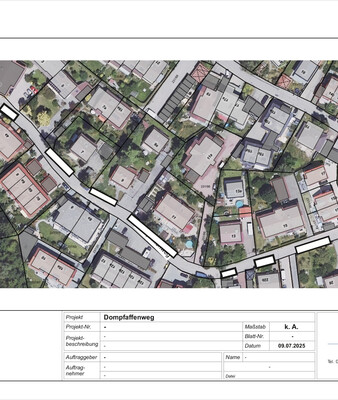 Beschilderungsplan | © Stadt Geretsried Beschilderungsplan zeigt das Haltverbot im Dompfaffenweg | © Stadt Geretsried