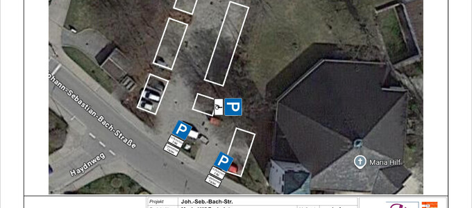 Straßenkarte zeigt Parkplatz | © Stadt Geretsried