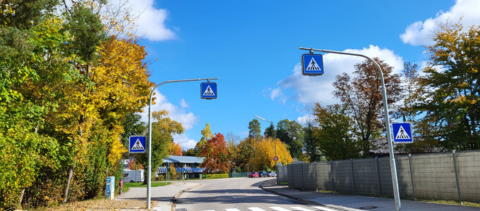 Fußgängerüberweg in der Elbestraße | © Stadt Geretsried