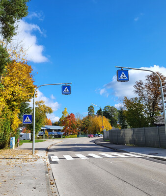 Fußgängerüberweg in der Elbestraße | © Stadt Geretsried