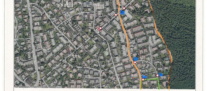 Auf dem Plan ist die Umleitung der Strecke beim Stadlauf zu sehen. | © Stadt Geretsried