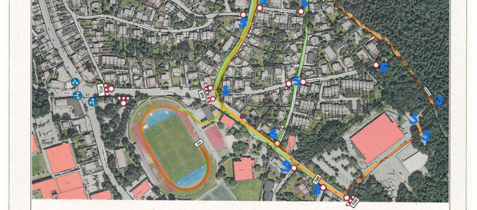 Auf dem Plan ist die Umleitung der Strecke beim Stadlauf zu sehen. | © Stadt Geretsried