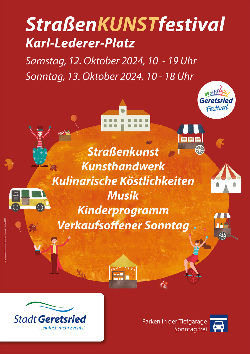 Plakat StraßenKUNSTfestival 2024 | © Stadt Geretsried