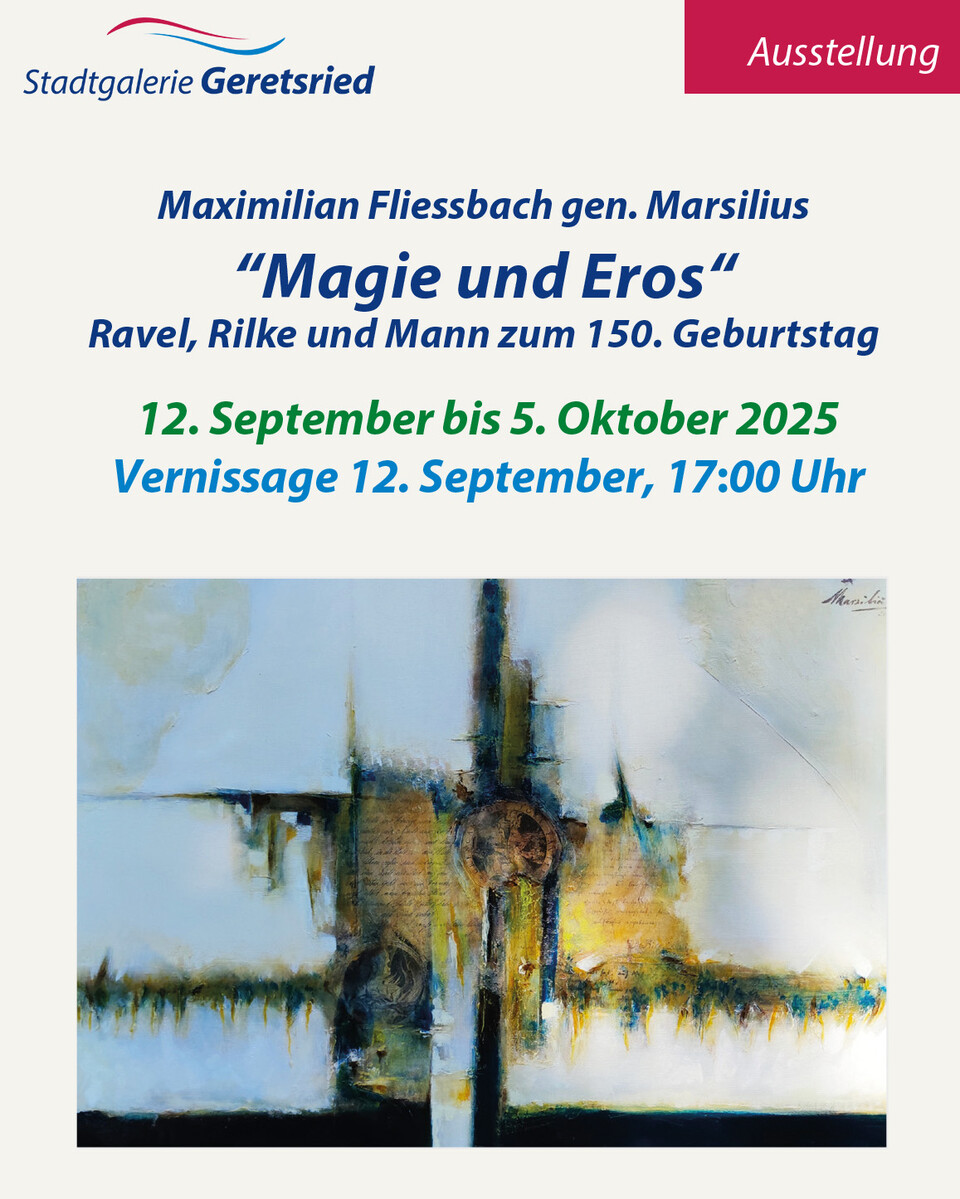 Grafik mit Text und einem Gemälde von Marsilius | © Stadt Geretsried